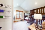 Two sets of bunk beds